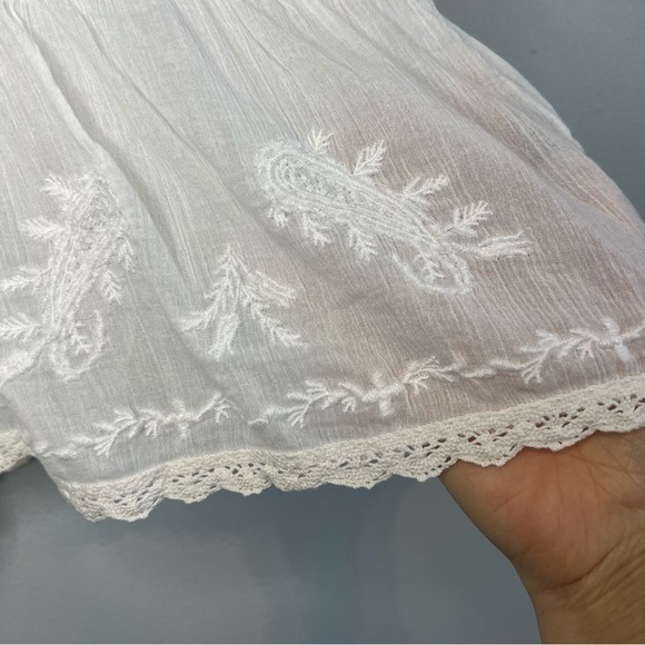 NEW LRL Womens 100% Cotton Tunic Blouse Embroidered White Sz M Peasant Beach - Picture 5 of 14